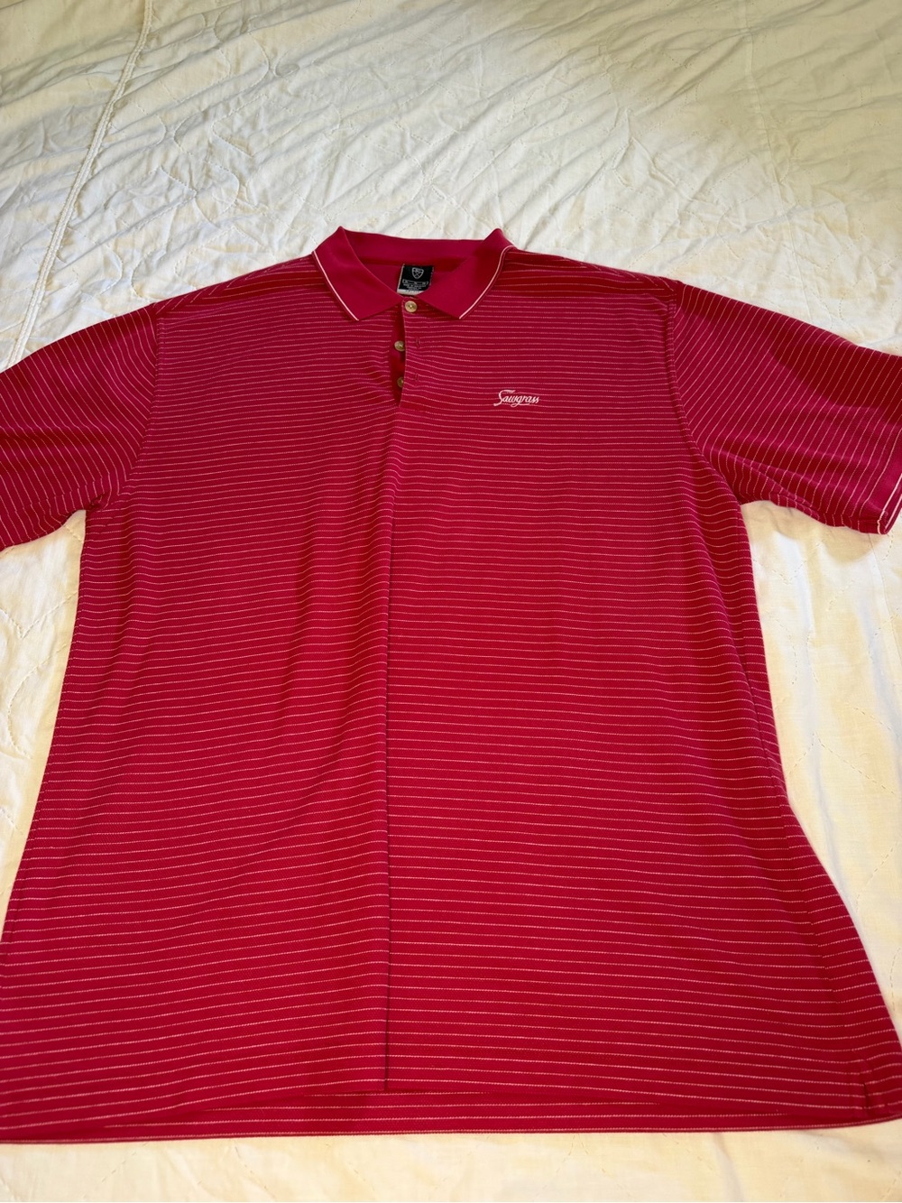 Nike Red Striped Men's Polo Shirt